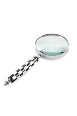 Damalı Büyüteç Gümüş 25 cm