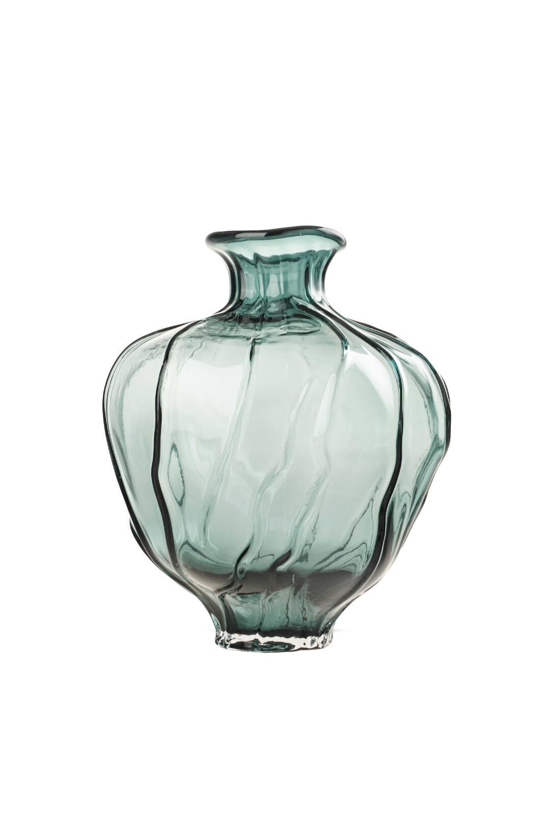 Yeşil Cam Vazo 25x21 cm