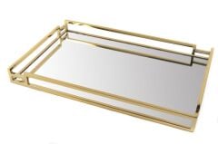 Gold Luna Dikdörtgen Tepsi 56x36cm
