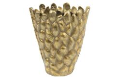 Antik Gold Dokulu Vazo 27x14x34 Cm