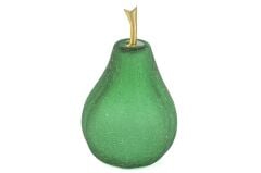 Yeşil Armut Cam Obje 13x20cm