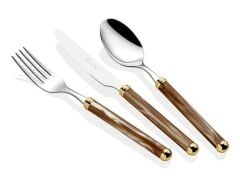 Rivadossi Rodi Ring Şampanya 75 Parça Çatal Bıçak Seti