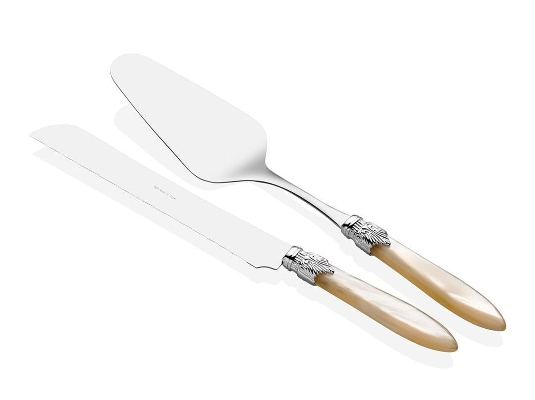 Laura Chrome Kemik Pasta Servis Seti