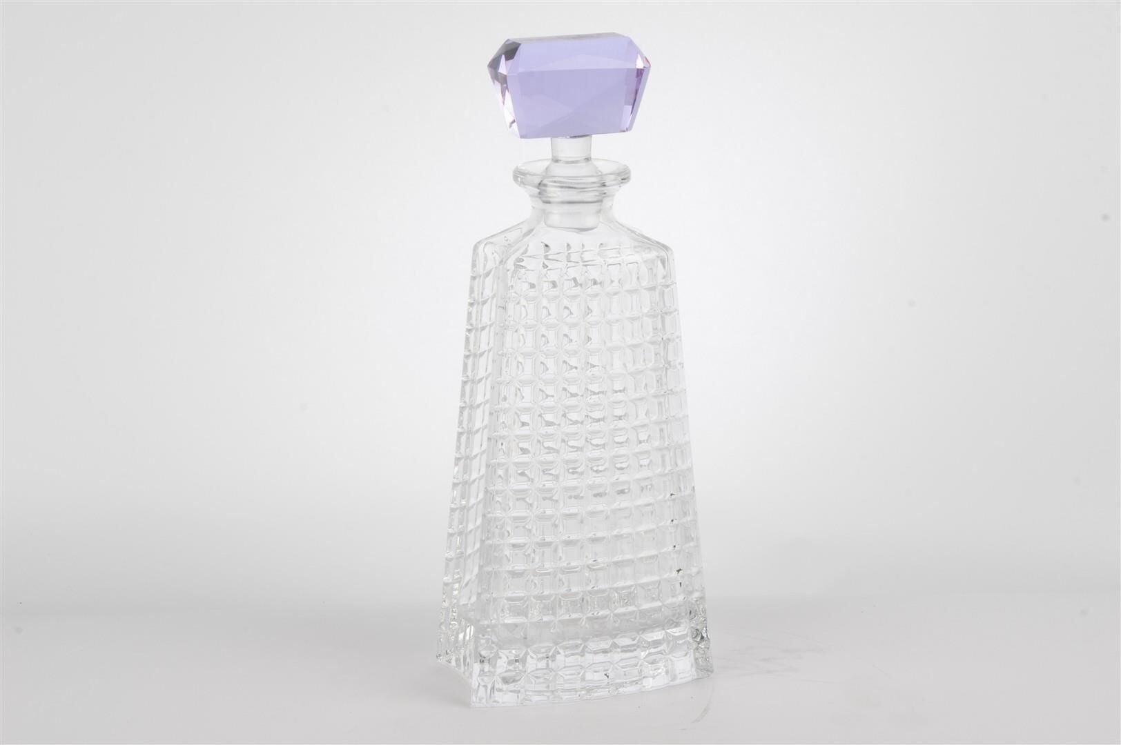 Royal-Hex Cam Lila Kapaklı Şişe 9x12x30cm