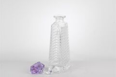 Royal-Hex Cam Lila Kapaklı Şişe 9x12x30cm