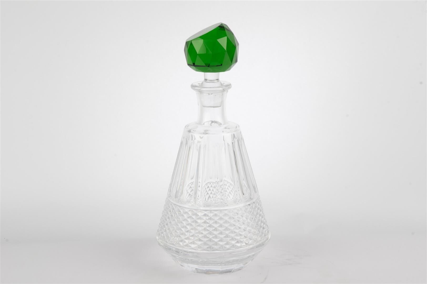 Royal-Hex Cam Yeşil Yuvarlak Kapaklı Şişe15x30cm