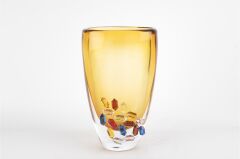 Crystal Amber Cam Vazo 13x17x30cm