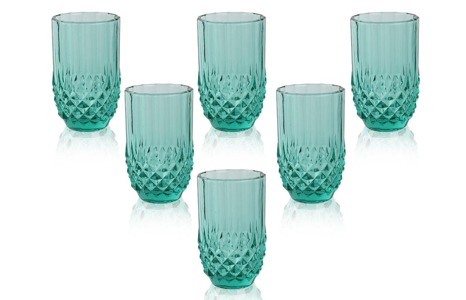 Daisy 6li Cam Meşrubat Seti Turkuaz
