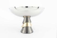 Konik Ayaklı Gümüş Servis Kasesi 19x28cm