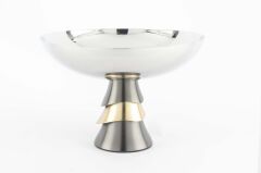 Konik Ayaklı Gümüş Servis Kasesi 19x28cm