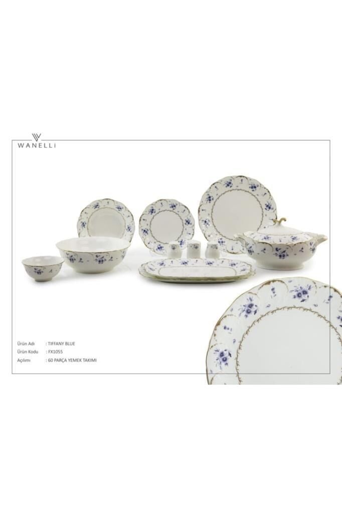 Wanelli Tiffany Blue 60 Parça Yemek Takımı
