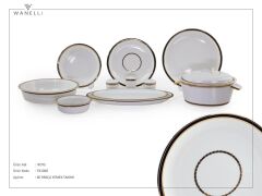 Wanelli Roys Black 60 Parça Yemek Takımı Başak Model