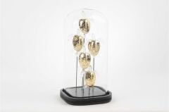 Gold Kristal Caretta Fanus 28x14cm