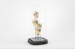 Gold Kristal Caretta Fanus 27x12cm