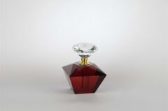 Kristal Kırmızı Şişe 13x10cm