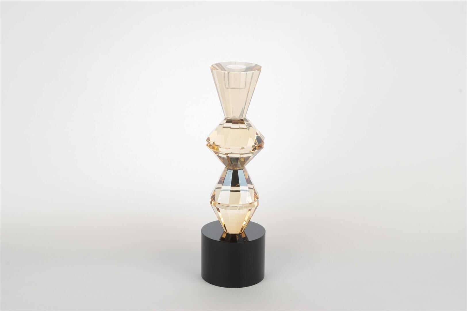 Kristal Şampanya Şamdan 27x7cm