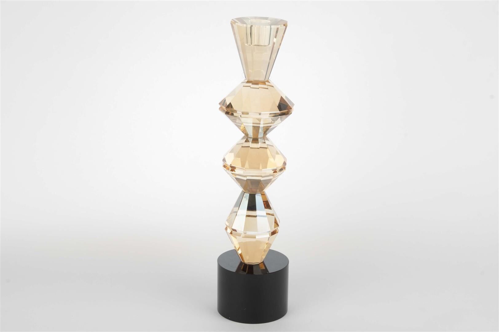 Kristal Şampanya Mumluk 33x8cm