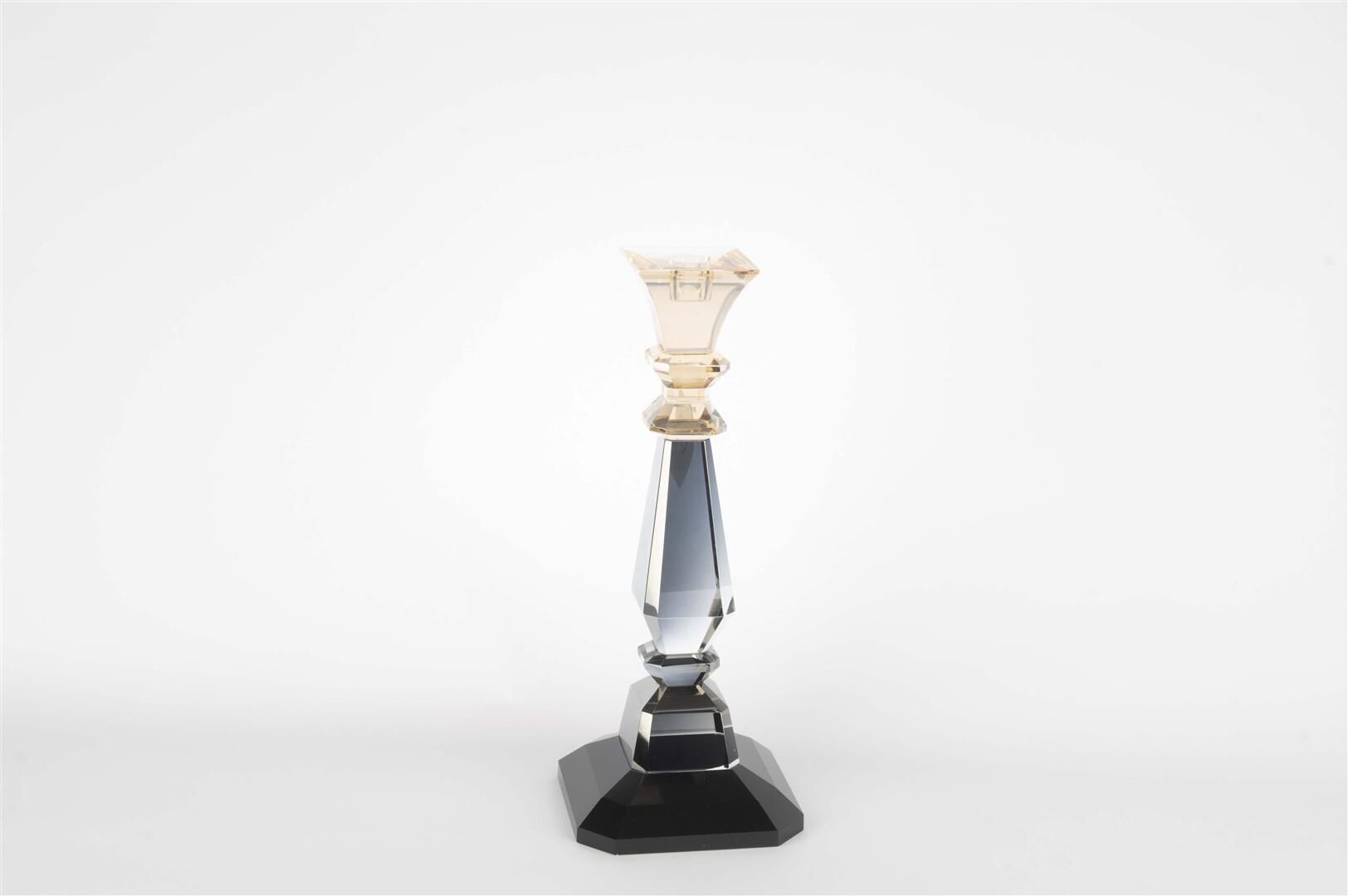 Kristal Füme Şamdan 30x12cm