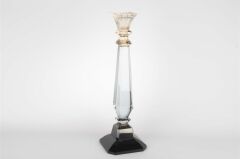 Kristal Füme Şamdan 39x12cm