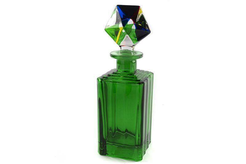 Yeşil Renkli Cam Şişe 21cm 200ml