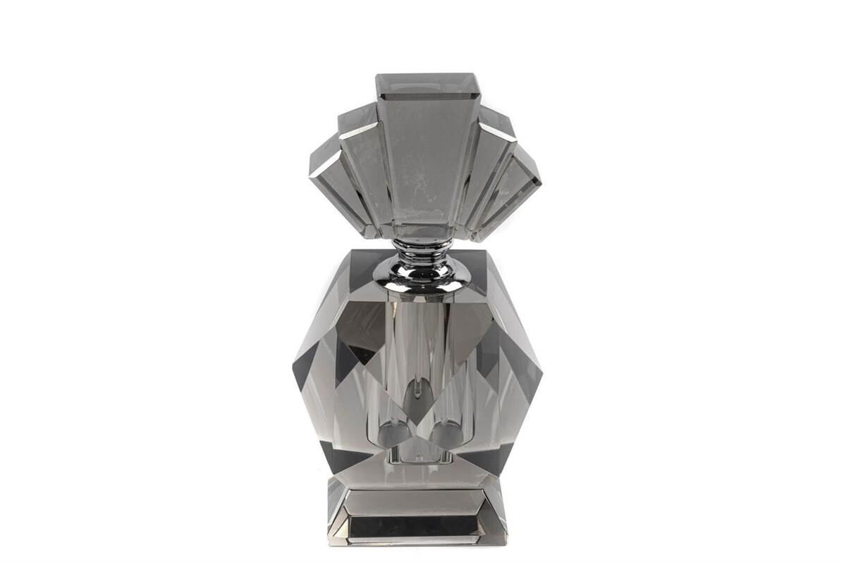 Blois Gri Cam Dekor Şişe 10x16cm