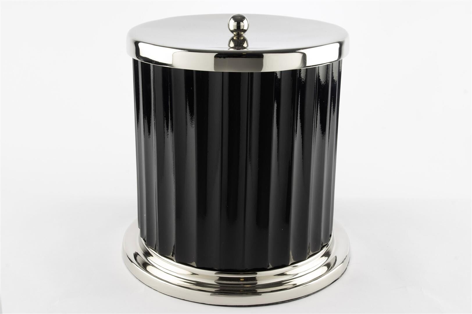 Riana Siyah Gümüş Çöp Kovası 25x26cm