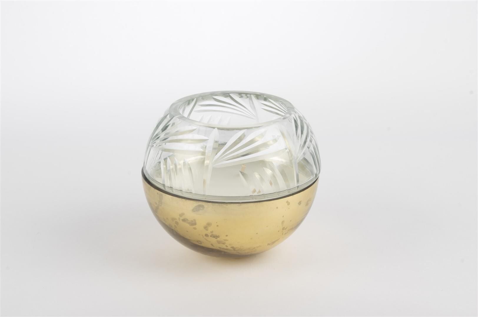 Bronz Cam Kapaklı Mum 13x11cm