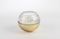 Bronz Cam Kapaklı Mum 13x11cm