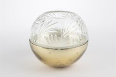 Bronz Cam Kapaklı Mum 18x16cm