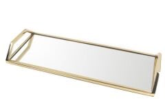 Gold Dik Aynalı Tepsi 50x20cm