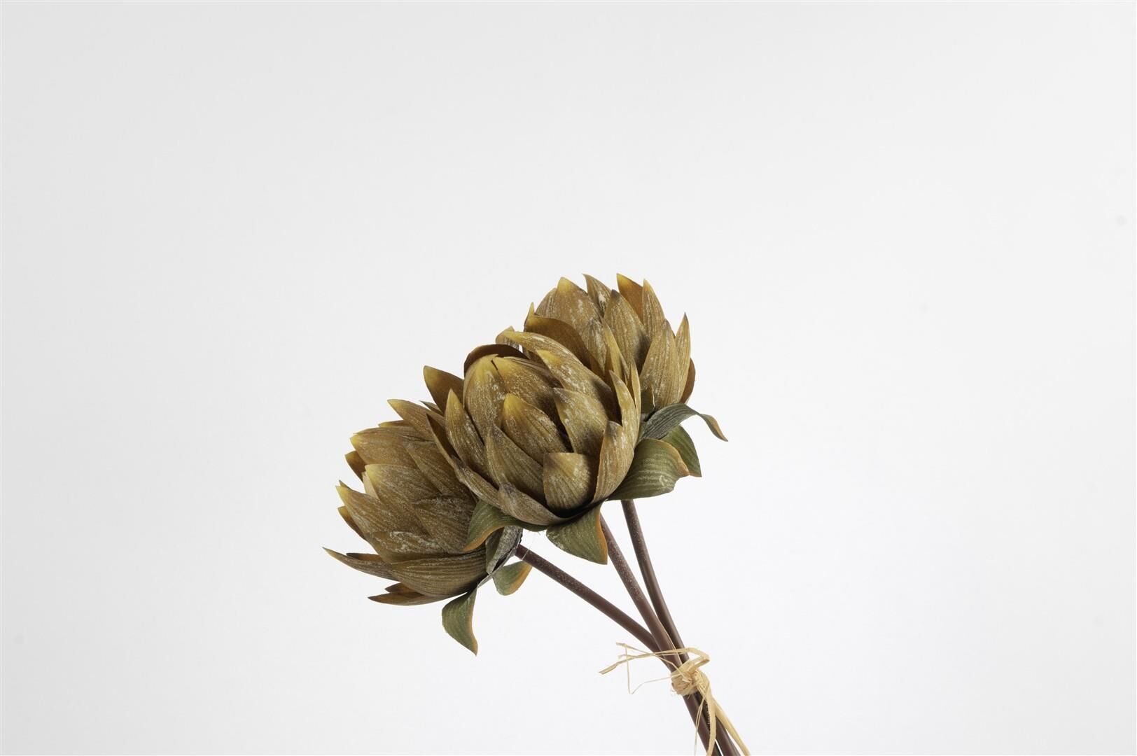 Protea Kahve Yapay Çiçek 35cm