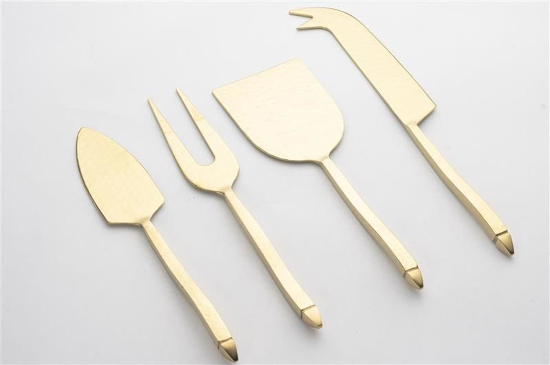 Gold Dövülü 4lü Peynir Servis Seti