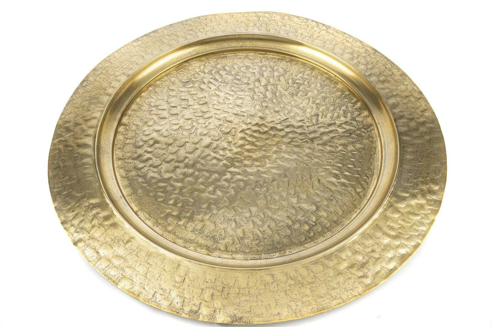 Gold Yuvarlak Tepsi 62x62x2.5cm