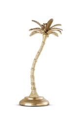 Palmiye Metal Döküm Mumluk Gold 51 cm