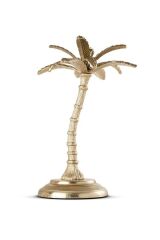 Palmiye Metal Döküm Mumluk Gold 36 cm