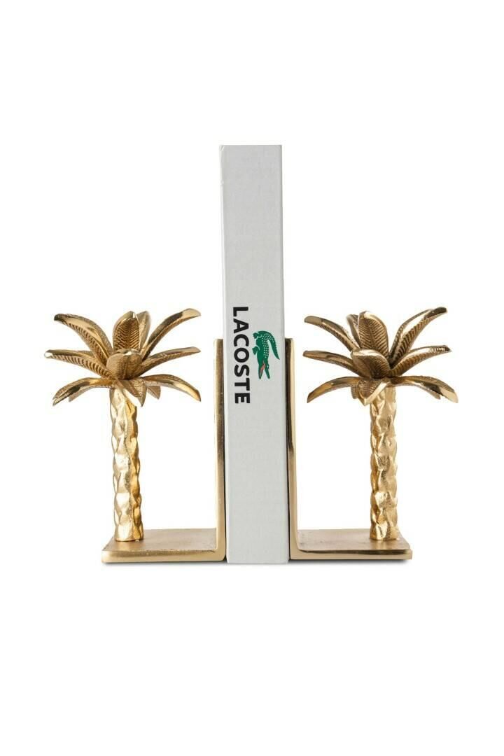 Palmiye Metal Döküm Gold Kitap Tutucu 20 cm