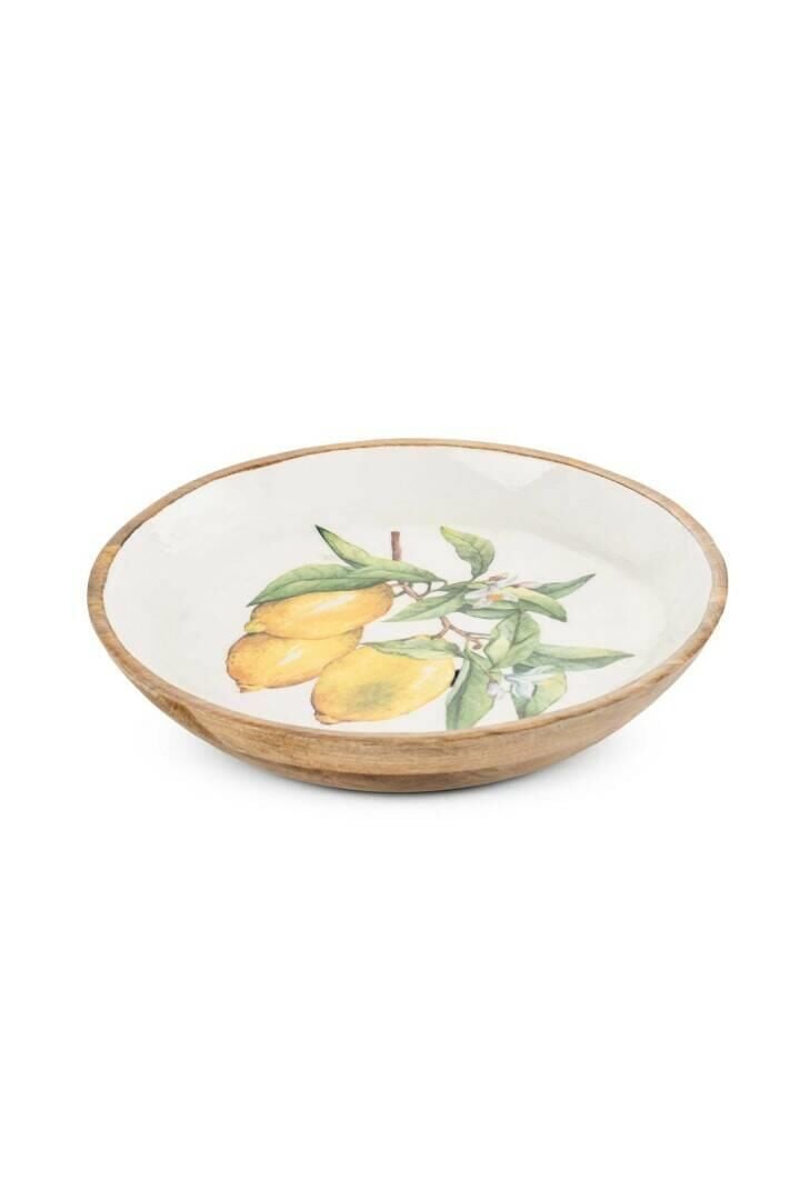 Limonlu Ahşap Tabak Orta