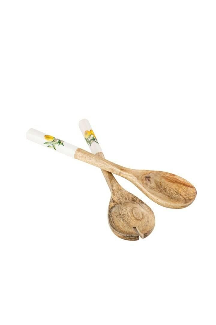 Limonlu Ahşap Salata Servis Seti