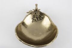 Antik Gold Kuş Çiçek Figürlü Tabak 30x29x15cm