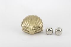 Antik Gold Silver Tuzluk 13x10cm