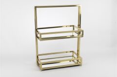 Gold 2 Katlı Aynalı Tepsi 32x17x43cm