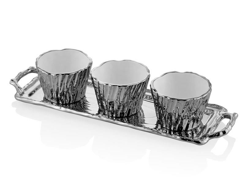 Unformed Silver Tepsili Çerezlik Seti 43x13,5x9 Cm