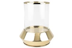 Gold Camlı Mumluk 37x42cm