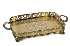 Horse Bakır Antik Ayaklı 37x20Tepsi