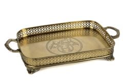 Horse Bakır Antik Ayaklı 37x20Tepsi