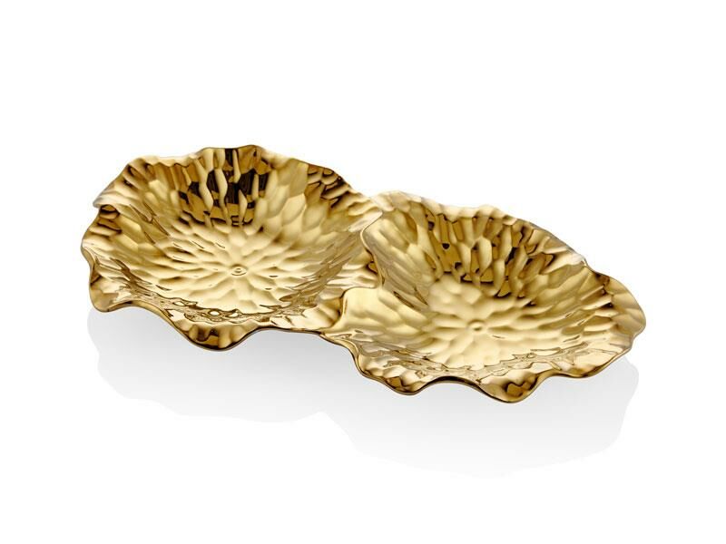 Lotus Gold 2 Gözlü Tabak 37x20x4 Cm
