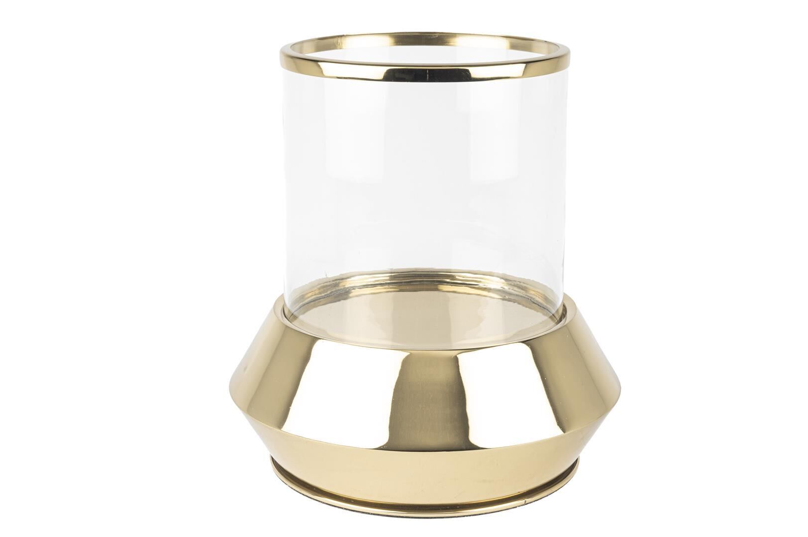 Gold Camlı Mumluk 32x35cm