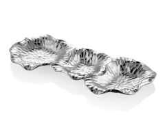 Lotus Silver 3 Gözlü Tabak 49x21,5x4 Cm