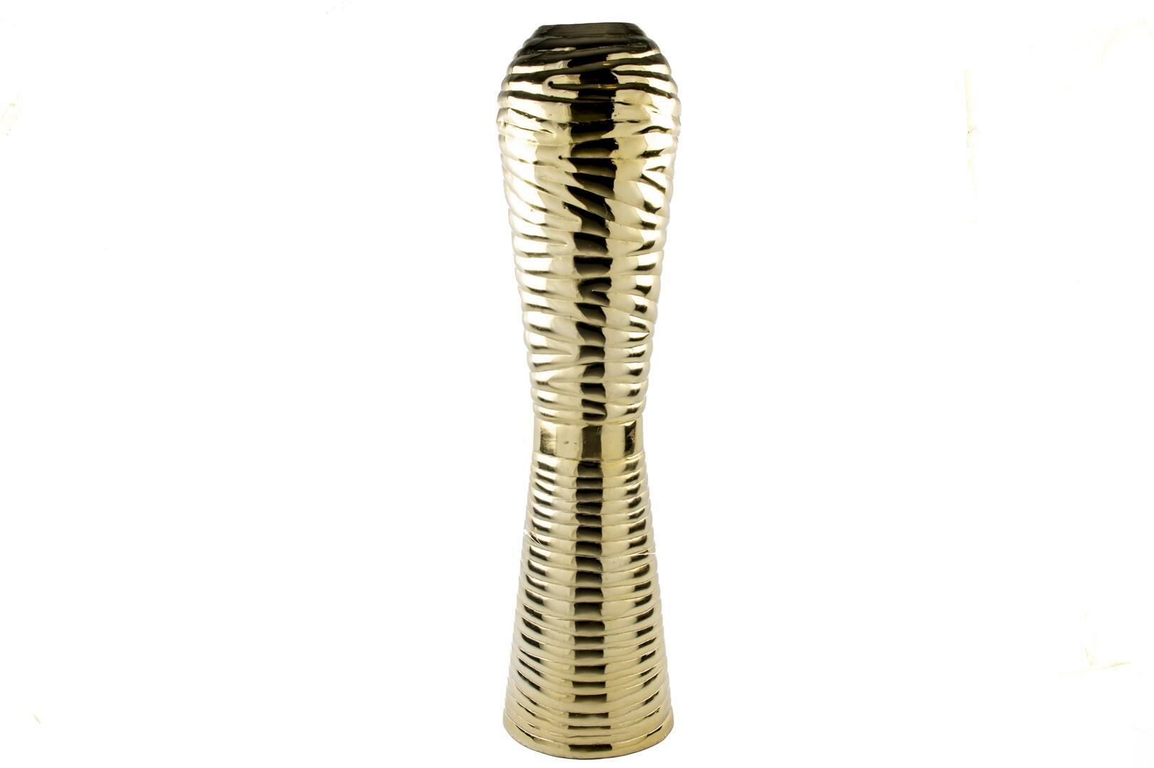 Gold Dokulu Uzun Vazo 19x78cm