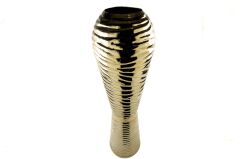 Gold Dokulu Uzun Vazo 19x78cm